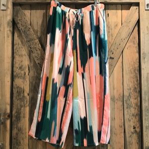 Slit wide legged pants